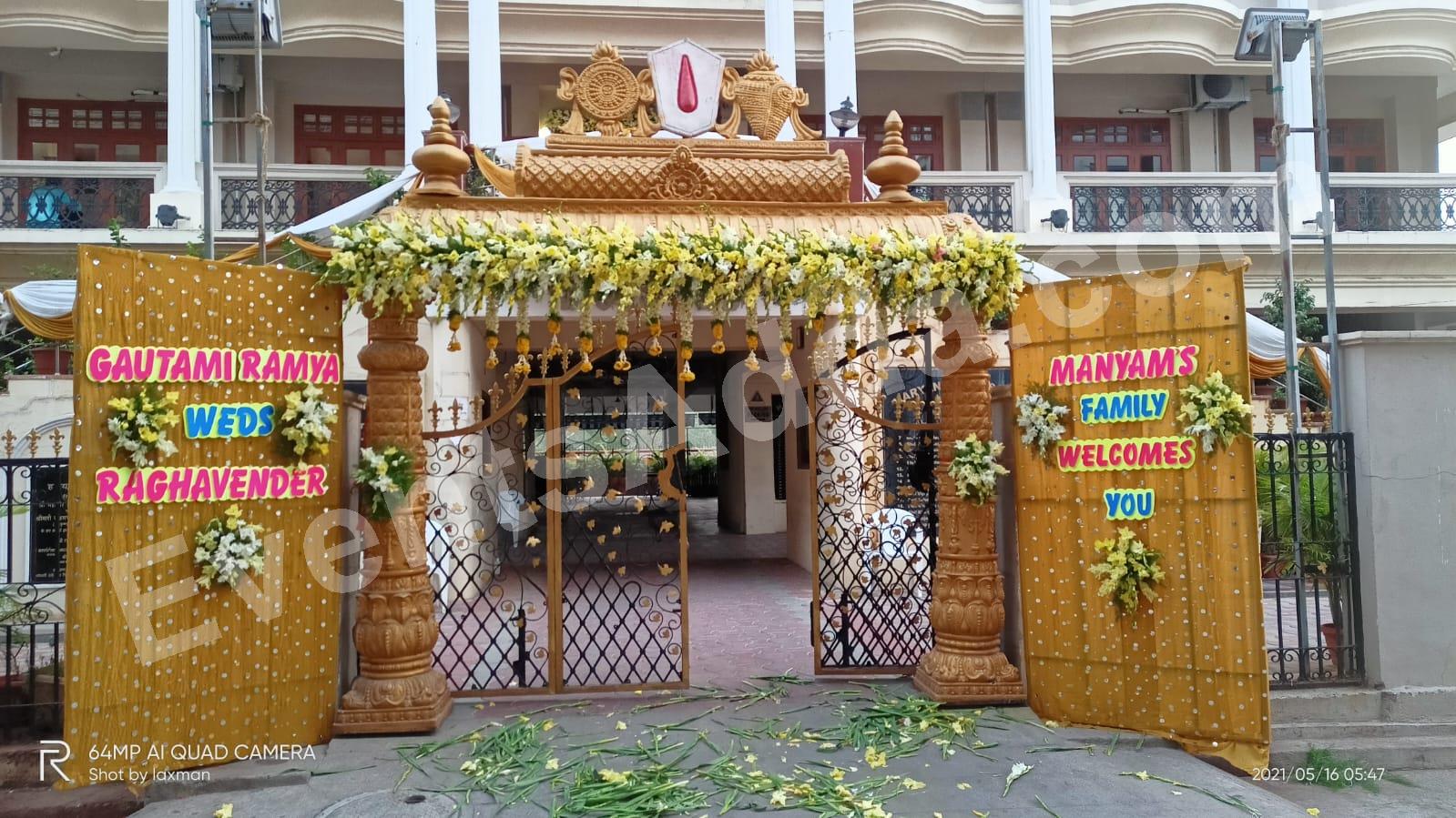 Traditional Floral Wedding Entrance Decoration Decoration in Malaysia