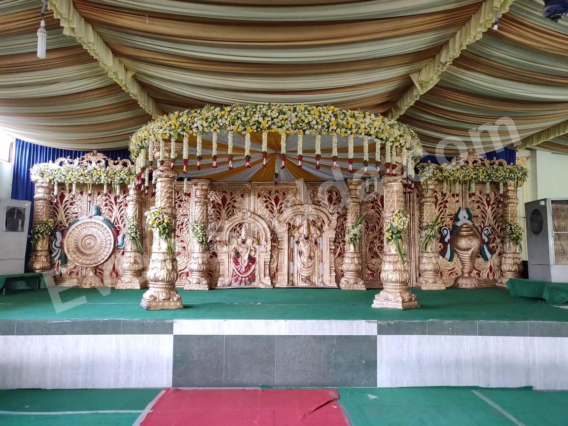 traditional-gold-mandapam-floral-decoration in Bangalore