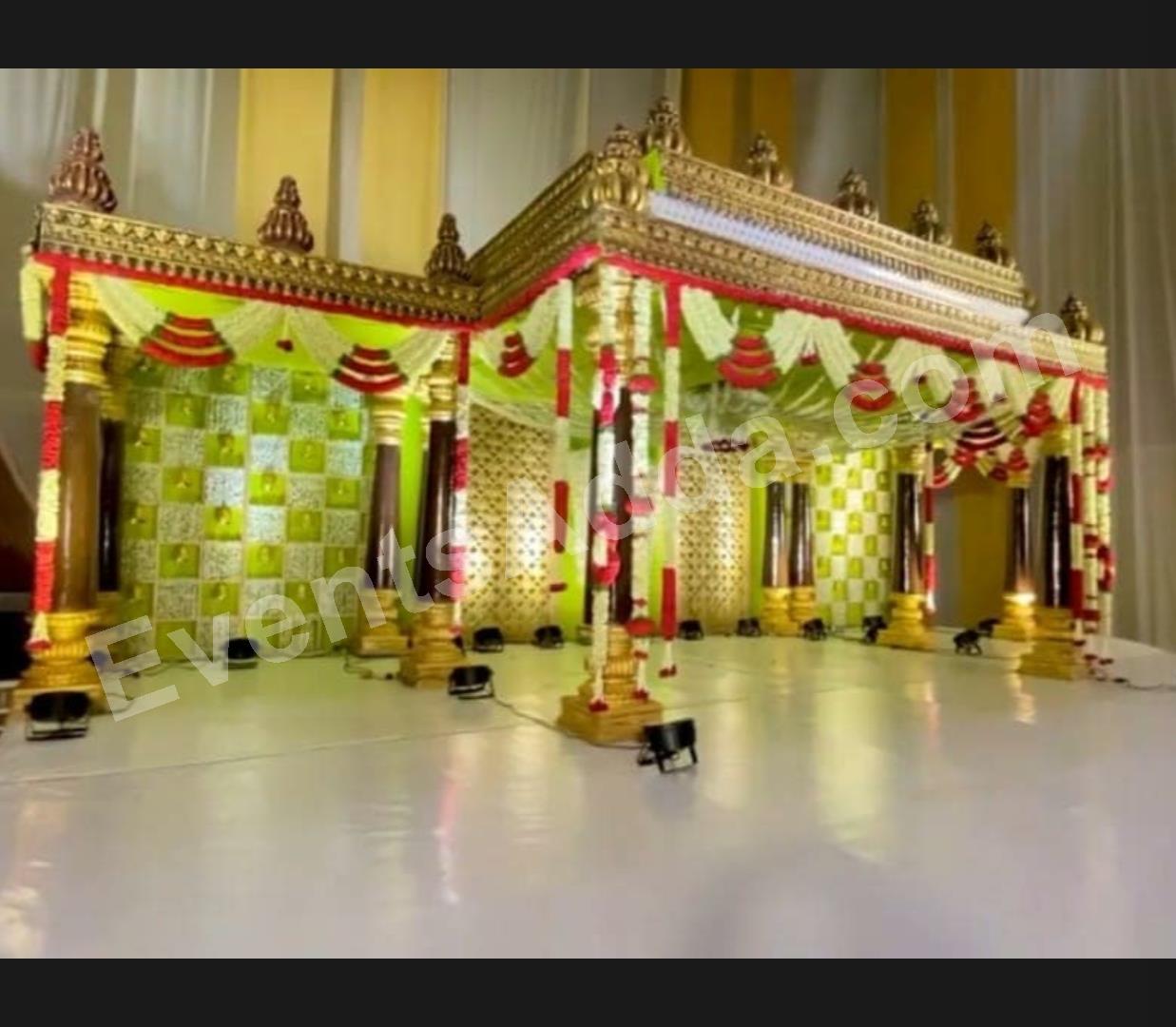 traditional-green--gold-wedding-mandap-decoration in Vizag