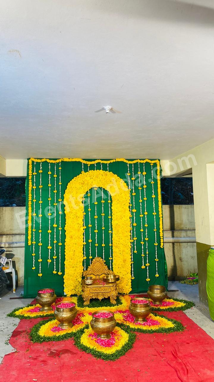 traditional-haldi-ceremony-floral-decoration Decoration in =Dubai