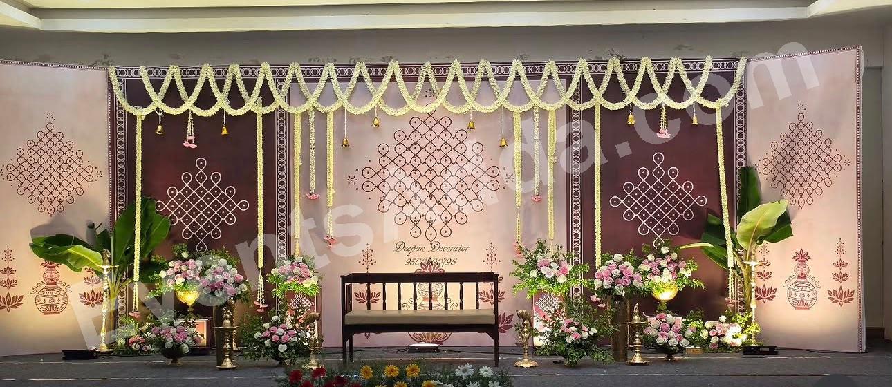 traditional-jasmine-garland-stage-decoration in Siddipet