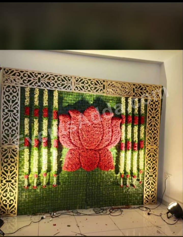 Traditional Lotus Floral Backdrop Decoration Decoration in Udaipur