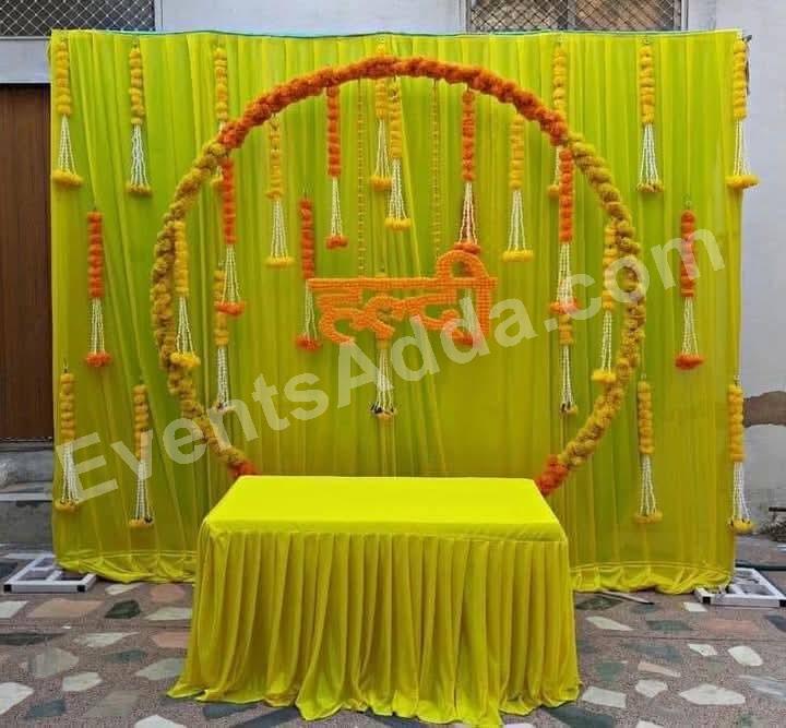 traditional-yellow-marigold-haldi-ceremony-stage-decoration Decoration in Udaipur
