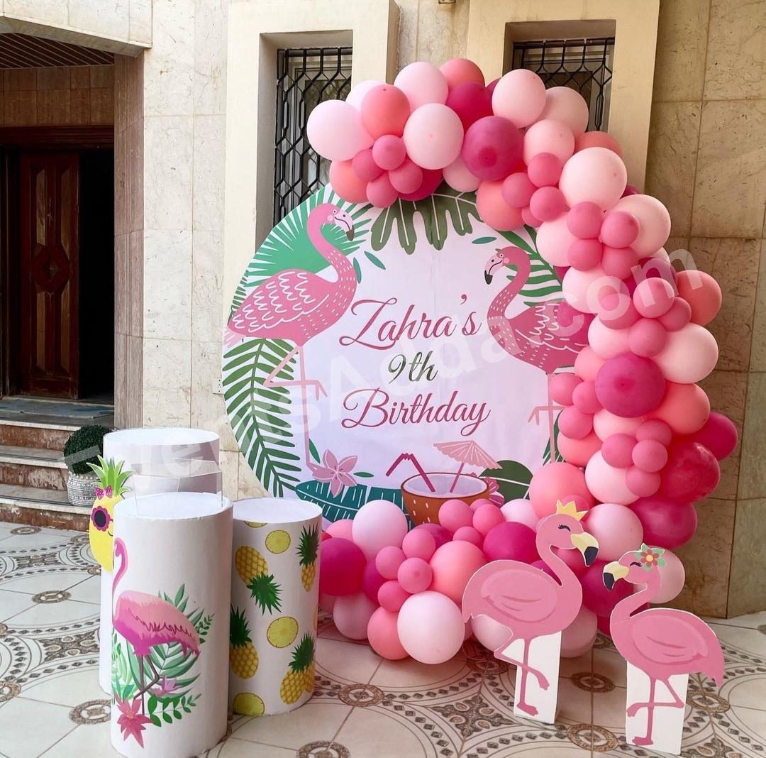 tropical-flamingo-birthday-decoration in Nagarkurnool