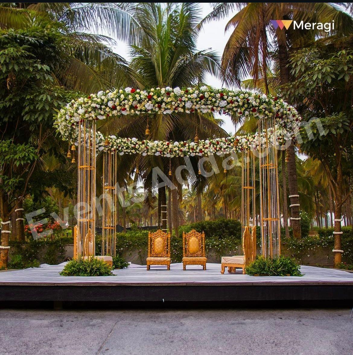 Tropical Floral Mandap Decoration Decoration in Udaipur