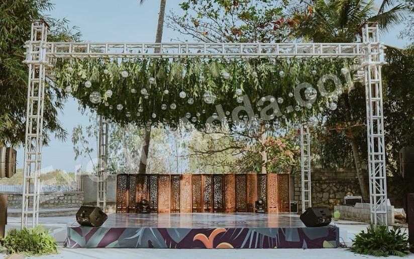 tropical-greenery-stage-decoration in Kolkata