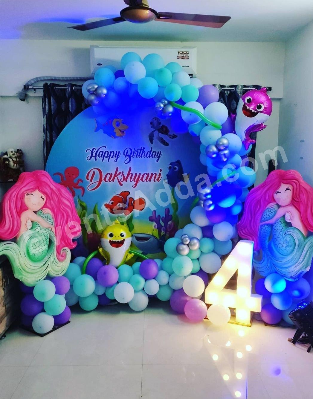 Under the Sea Mermaid Birthday Balloon Decoration Decoration in Jorhat