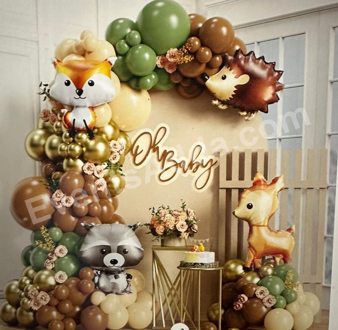 Woodland Safari Baby Shower Decoration Decoration theme setup in Vijayawada