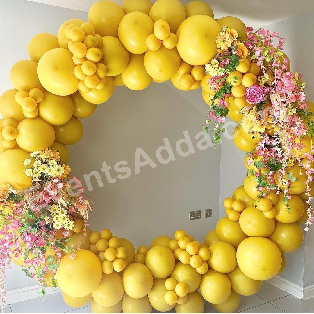 yellow-floral-balloon-arch-decoration in Nagarkurnool