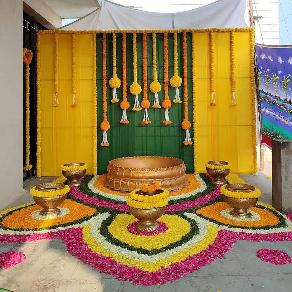 Haldi Decoration Set Rent for birthday wedding corporate events